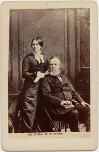 Rutherford Birchard Hayes (1822-93), 19 prezydent USA i Lucy Ware Webb Hayes (1831-89), jego żona (zdjęcie albumu) autorstwa American Photographer