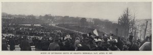 Scena na Riverside Drive w Dzień Pamięci Granta, 27 kwietnia 1897 (zdjęcie czarno-białe) autorstwa American Photographer
