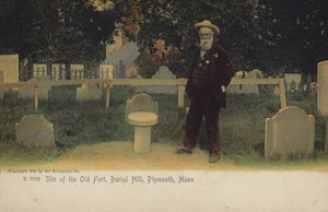 Miejsce starego fortu, Burial Hill, Plymouth, Massachusetts (zdjęcie kolorowe) autorstwa American Photographer