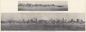 Sky-Line z Lower End of Manhattan Island od North River (zdjęcie czarno-białe) autorstwa American Photographer