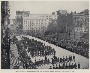 Demonstracja Zdrowych Pieniędzy lub Parada Biznesmenów autorstwa American Photographer