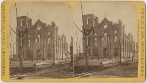 Kościół św. Michała po pożarze w Chicago w 1871 r. autorstwa American Photographer