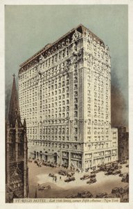 St Regis Hotel, East 55th Street i róg 5th Avenue, Nowy Jork, USA (zdjęcie kolorowe) autorstwa American Photographer