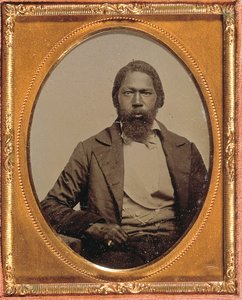 Stoic Man, ok. 1855 (ręcznie barwiony ambrotyp na dziewiątej płycie) autorstwa American Photographer