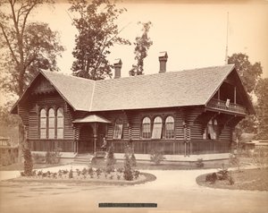 Szwedzki Dom Szkolny, Wystawa Stulecia, Filadelfia, 1876 (odbitka srebrna) autorstwa American Photographer