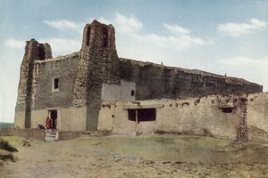Stary Kościół, Pueblo of Acoma, Nowy Meksyk (kolorowe zdjęcie) autorstwa American Photographer