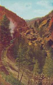 Stepladder, na Pikes Peak Cog Road, Kolorado (zdjęcie kolorowe) autorstwa American Photographer