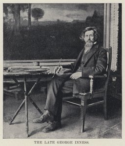 Nieżyjący George Inness (zdjęcie czarno-białe) autorstwa American Photographer