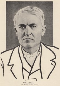 Thomas Edison (zdjęcie czarno-białe) autorstwa American Photographer