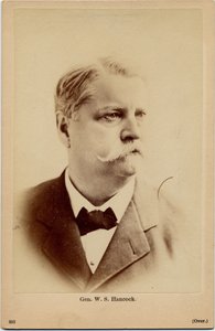 Winfield Scott Hancock (1824-86), generał armii amerykańskiej, zdjęcie BB Russell, Boston (zdjęcie albumu) autorstwa American Photographer