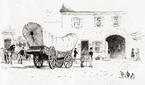 Wagon Conestoga w stoczni Bull