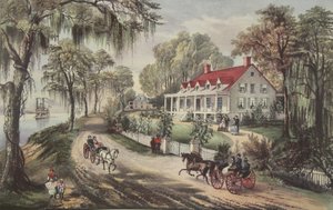 Dom nad Missisipi, wyd. 1871, Currier i Ives autorstwa American School