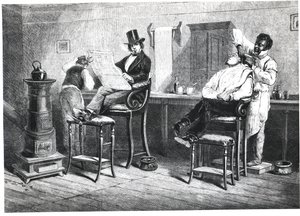 Salon fryzjerski w Richmond, 1861 autorstwa American School