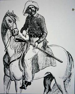 Texas Ranger, c.1845 (grawerowanie) autorstwa American School