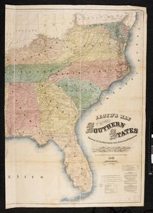 Mapa południowych stanów Ameryki Północnej autorstwa American School