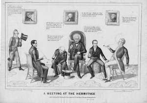Spotkanie w Ermitażu, opublikowane przez HR Robinsona, Nowy Jork i Waszyngton, ok. 1842-43 autorstwa American School