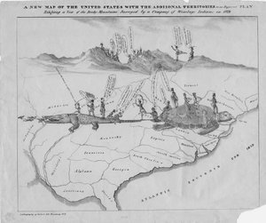 Nowa mapa Stanów Zjednoczonych z dodatkowymi terytoriami na ulepszonym planie, c.1828
