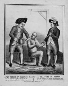 Nowa metoda robienia makaronu, praktykowana w Bostonie, ok. 1836 r. autorstwa American School