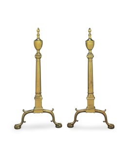 Para Chippendale andirons, Filadelfia lub Nowy Jork, 1780-1800 autorstwa American School