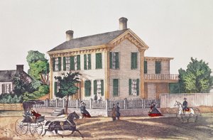 Abraham Lincolns (1809-1865) Rezydencja autorstwa American School