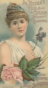 Reklama Dr. Hebras Viola Cream, ok. 1897 r. autorstwa American School