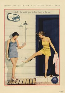 Reklama przędzy DuPont Acele, 1936 autorstwa American School