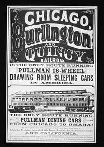 Reklama Pullman Cars z Chicago, c.1875 (lito) autorstwa American School