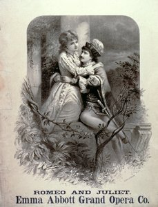 Reklama Romea i Julii z Emmą Abbott, Grand Opera Company autorstwa American School