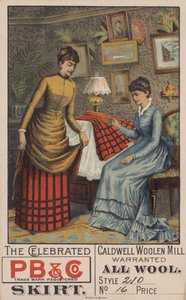 Reklama spódnic wełnianych (kolor litho) autorstwa American School
