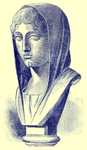 Aspazja, ilustracja z Historii Grecji autorstwa Victora Duruy, opublikowana w 1890 r. (obraz ulepszony cyfrowo) autorstwa American School