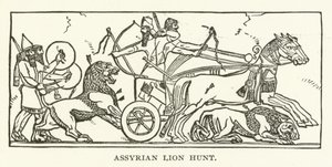 Asyryjskie polowanie na lwa autorstwa American School
