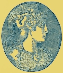Atena, ilustracja z Historii Grecji autorstwa Victora Duruy, opublikowana w 1890 r. (obraz ulepszony cyfrowo) autorstwa American School