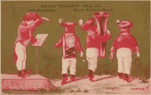 Zespół reklamujący Union Pacific Tea Co, South Boston autorstwa American School