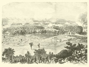 Bitwa pod Gettysburgiem, szczyt Little Round Top, 2 lipca, lipiec 1863 autorstwa American School
