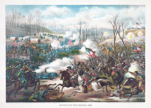 Bitwa pod Pea Ridge, Arkansas, wyd. Kurz i Allison, 1889 autorstwa American School