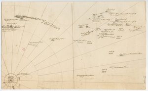 Plan bitwy o oblężenie portu w Bostonie, c.1775-1776 autorstwa American School