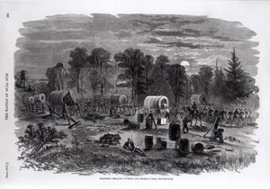 Brygada Blenkera osłaniająca odwrót w pobliżu Centreville, lipiec 1861 r., z "Harper