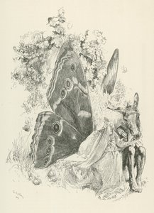 Bottom i Titania, postacie ze sztuki Williama Szekspira Sen nocy letniej (rycina) autorstwa American School