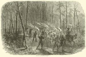 Wprowadzanie więźniów nocą, sierpień 1864 r. autorstwa American School