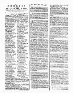 Broadside z adresem do armii amerykańskiej, Salem, 1775 (druk) autorstwa American School