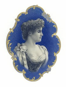 Popiersie młodej kobiety przycięte włosy autorstwa American School
