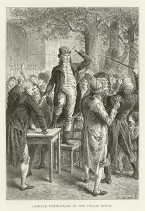 Camille Desmoulins w Palais Royal autorstwa American School