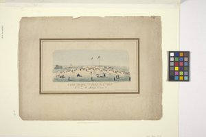 Camp Chase, 7 Regt., RI tomy. (litografia ręcznie kolorowana) autorstwa American School