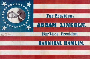 Flaga kampanii dla Abrahama Lincolna autorstwa American School