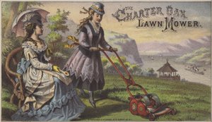 Kosiarka do trawy Charter Oak (chromolitho) autorstwa American School