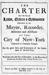 Karta miasta Nowego Jorku, 1719 (druk) autorstwa American School