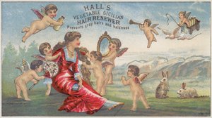 Cherubs szczotkuje włosy Ladys
