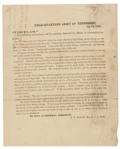 Okólnik dotyczący budowy i fortyfikacji redut używanych przez Armię Tennessee, 7 lipca 1864 autorstwa American School