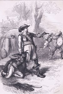 Pułkownik Atherton i Indianie 1661, ilustracja z pubu Cassell