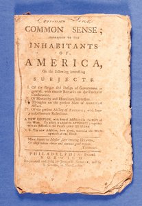„Common Sense: Addressed to the Inhabitants of America”, nowe wydanie Thomasa Paine (1737-1809) wydrukowane w Filadelfii autorstwa American School